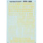 Microscale Indu MSI90006 HO Letters & Numbers, Roman/Yellow