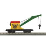 Mikes Train Hou MTH1170085 O #2660 Crane Car, Yellow/Red