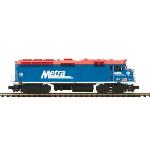 Mikes Train Hou MTH20206761 O Hi-Rail F40PH w/PS3, Metra #154/North Chicago