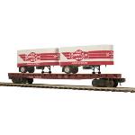 Mikes Train Hou MTH2095125 O Flat w/2 PUP Trailers, Goetz Country Club Beer