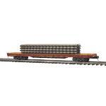 Mikes Train Hou MTH2095143 O 60' Flat w/4 ScaleTrax 10" Straights, ARR