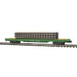 Mikes Train Hou MTH2095144 O 60' Flat w/4 ScaleTrax 10" Straights, BN