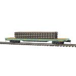 Mikes Train Hou MTH2095145 O 60' Flat w/4 ScaleTrax 10" Straights, UP