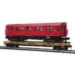 Mikes Train Hou MTH2098952 O Flat w/R-17 Subway Car, TT/Red Bird