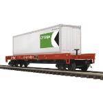 Mikes Train Hou MTH2098986 O Flat w/40' Container, CPR