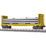 Mikes Train Hou MTH3076590 O-27 Bulkhead Flat w/Pipe Load, RDG