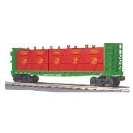 Mikes Train Hou MTH3076601 O-27 Flat w/ Bulkheads & LCL Containers, Christmas