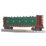 Mikes Train Hou MTH3076603 O-27 Flat w/ Bulkheads & LCL Containers, PRR