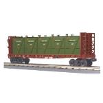 Mikes Train Hou MTH3076605 O-27 Flat w/ Bulkheads & LCL Containers, NS