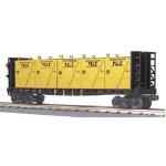 Mikes Train Hou MTH3076606 O-27 Flat w/ Bulkheads & LCL Containers, P&LE