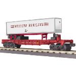 Mikes Train Hou MTH3076611 O-27 Flat w/40' Trailer, WM