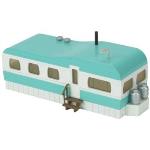 Mikes Train Hou MTH3090108 O Stainless Mobile Home, Turquoise/White