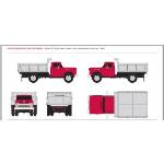 CLASSIC METAL W MWI30442 HO 1960 Ford F-500 Dump Truck, Red/Silver