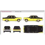 CLASSIC METAL W MWI30446 HO 1955 Ford Fairlane, Black w/Yellow