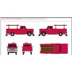 CLASSIC METAL W MWI30461 HO 1960 Ford Utility Truck, Red