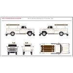 CLASSIC METAL W MWI30462 HO 1960 Ford Utility Truck, White