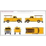 CLASSIC METAL W MWI30463 HO 1960 Ford Utility Truck, Yellow