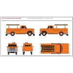 CLASSIC METAL W MWI30464 HO 1960 Ford Utility Truck, Orange