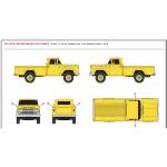 CLASSIC METAL W MWI30474 HO 1960 Ford 4x4 Pickup, Goldenrod Yellow