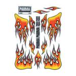 Parma Internati PAR758 FLAMES DECAL 3x4"" PEEL & STICK