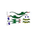 PINECAR PIN308 DRAGONFIRE DECAL SET FOR PINE CARS