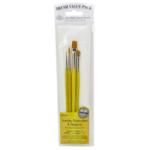 Royal & Langnic RBMRSET9123 Value Brush Set-4pc Gold Taklon Set