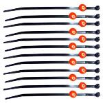 Rc-lights RCL79814 Tie Caps, Orange with Zip Ties (12 )