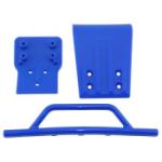 Rpm Model Kits RPM80025 FR BUMPER/SKID PLATE BLUE FOR SLASH 4x4