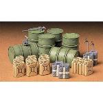 TAMIYA TAM35186 FUEL DRUM SET (GER) 1/35 SCALE KIT