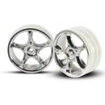 TRAXXAS TRA2473 2.2" Bandit Front Tracer Buggy Wheels (2) (Chrome) (Pins)