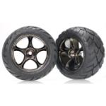 TRAXXAS TRA2478A Anaconda Rear Tires (2) (VXL Bandit) (Black Chrome) (Standard) w/ Tracer Wheels