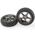 TRAXXAS TRA2479A Anaconda Front Tires w/Tracer 2.2" Wheels (2) (Black Chrome) (Standard)