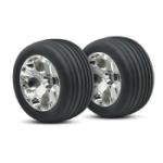 TRAXXAS TRA3771 Alias Front Tires w/All-Star Wheels (2) (Chrome) (Standard)