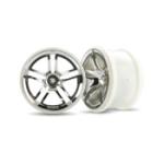 TRAXXAS TRA3774 Wheels, Twin-Spoke 2.8' (Chrome) (Electric Rear) (2)