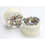 TRAXXAS TRA5572 Twin Spoke Rear Wheels (2) (Jato) (Chrome) 12mm Hex