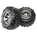 TRAXXAS TRA5673 Canyon 3.8" Pre-Mounted Tires w/Geode Wheels (2) (Summit) (Chrome)