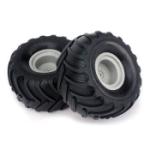 TRAXXAS TRA7265 1/16 Monster Jam Replica Pre-Mounted Tire & Wheel Set (2) (Gray)