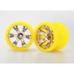 TRAXXAS TRA7275 2.2" Geode Beadlock Style Wheels w/12mm Hex (2) (Chrome/Yellow) 1/16