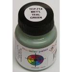Tru-Color Paint TUP714 Metallic Teal Green, 1oz