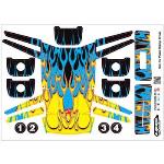 Upgrade RC UPG7801 Parrot Bebop Skin Classic Flames Blue/Yellow