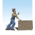 WOODLAND SCENIC WOOA2523 G Dock Worker w/Crate