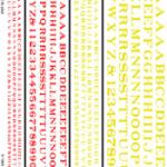 WOODLAND SCENIC WOODT504 Railroad Roman Letters, Red/Yellow