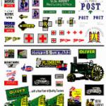 WOODLAND SCENIC WOODT556 Dry Transfer, Assorted Logos/Advertising Signs