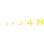 WOODLAND SCENIC WOOMG711 Roman Numbers, Yellow