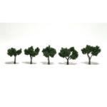 WOODLAND SCENIC WOOTR1502 Ready-Made Tree, Medium Green 1.25-2" (5)