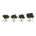 WOODLAND SCENIC WOOTR1504 Ready-Made Tree, Medium Green 2-3" (4)