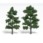 WOODLAND SCENIC WOOTR1516 Ready-Made Tree, Medium Green 6-7" (2)