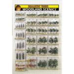 WOODLAND SCENIC WOOTR1590 HO Ready Made Tree Assortment (54) (DS)