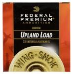 FEDERAL 116459 Federal P1296 Premium Upland Wing-Shok 12 Gauge 3" 1 5/8 oz 6 Shot 25 Bx/ 10 Cs