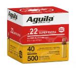 Aguila 125928 AGUILA HIGH-VEL 22LR 40GR PLATED LRN 1255FPS 500RD 4BX/C